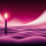 Rizing image showcasing a vibrant, gradient-like transformation of a candle's hue as it flickers with an enchanting glow