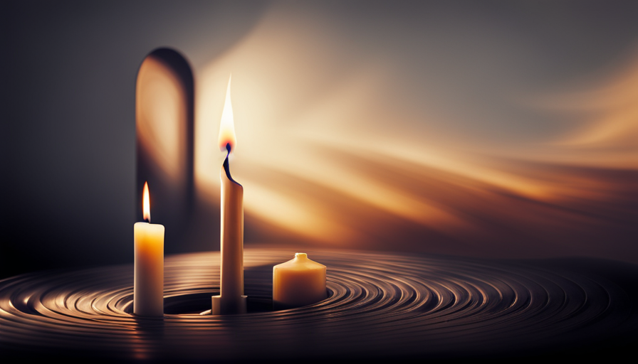 An image showcasing a partially burnt candle, with the wick surrounded by a deep, narrow tunnel of unburnt wax