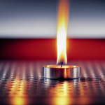 An image showcasing a partially burnt candle surrounded by a neatly folded, shiny aluminum foil collar, ensuring the flame reaches the entire circumference of the wax pool, preventing tunneling