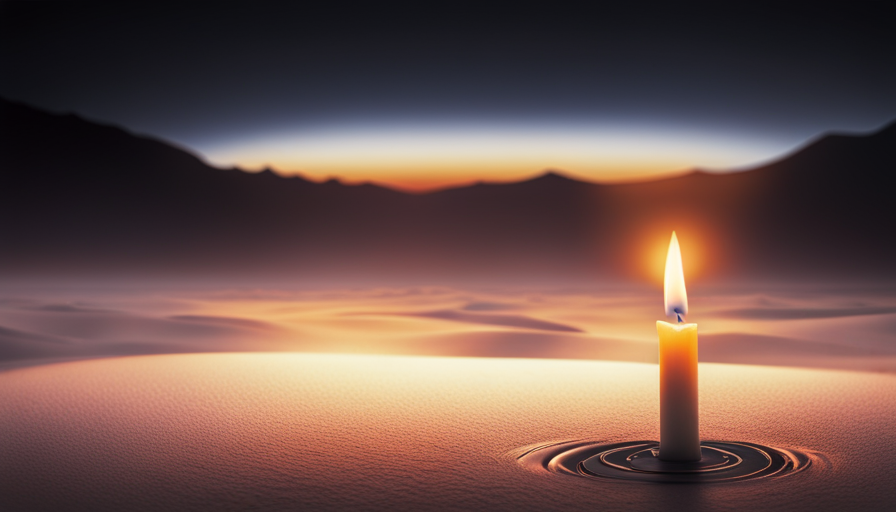 An image showcasing a partially burned, unsightly candle with a deep and narrow tunnel in its center, surrounded by untouched wax