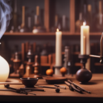 An image showcasing a virtual laboratory setup in Little Alchemy 2, with a cauldron atop a Bunsen burner