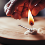 An image showcasing the step-by-step process of crafting a candle wick