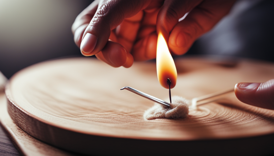 An image showcasing the step-by-step process of crafting a candle wick