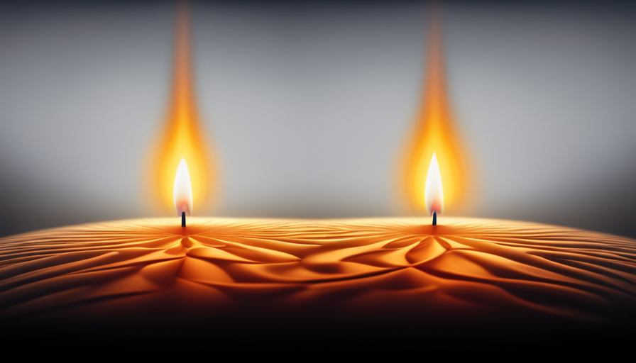 An image showcasing a perfectly symmetrical, cylindrical candle with a sunken middle