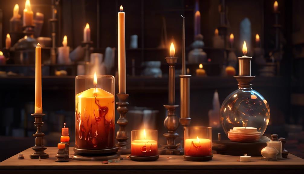 alchemy game with candles
