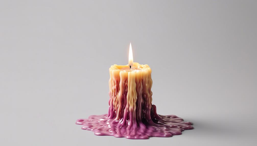 analyzing melted candle wax