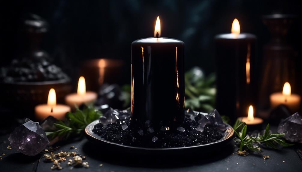 black candles for spellcasting