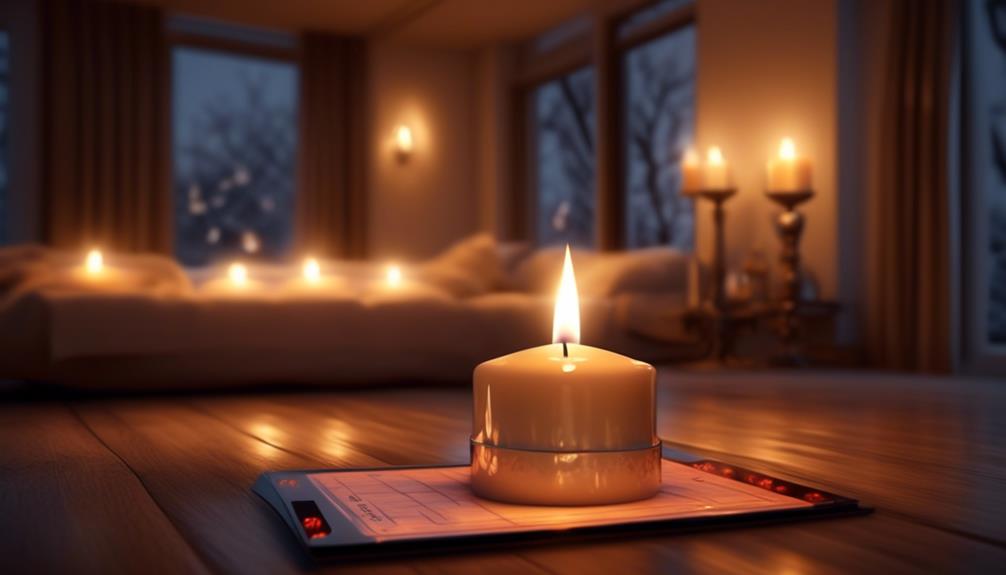 candle as room heater