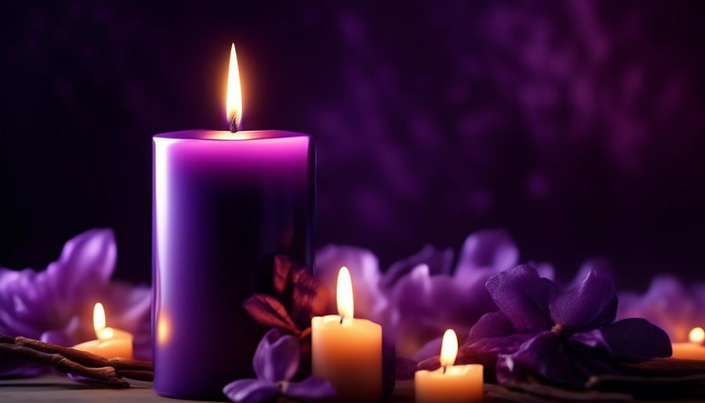 candle burning tips purple