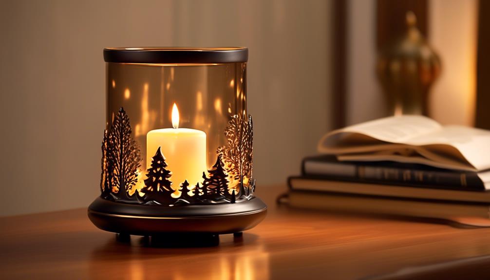 candle burning with warmer