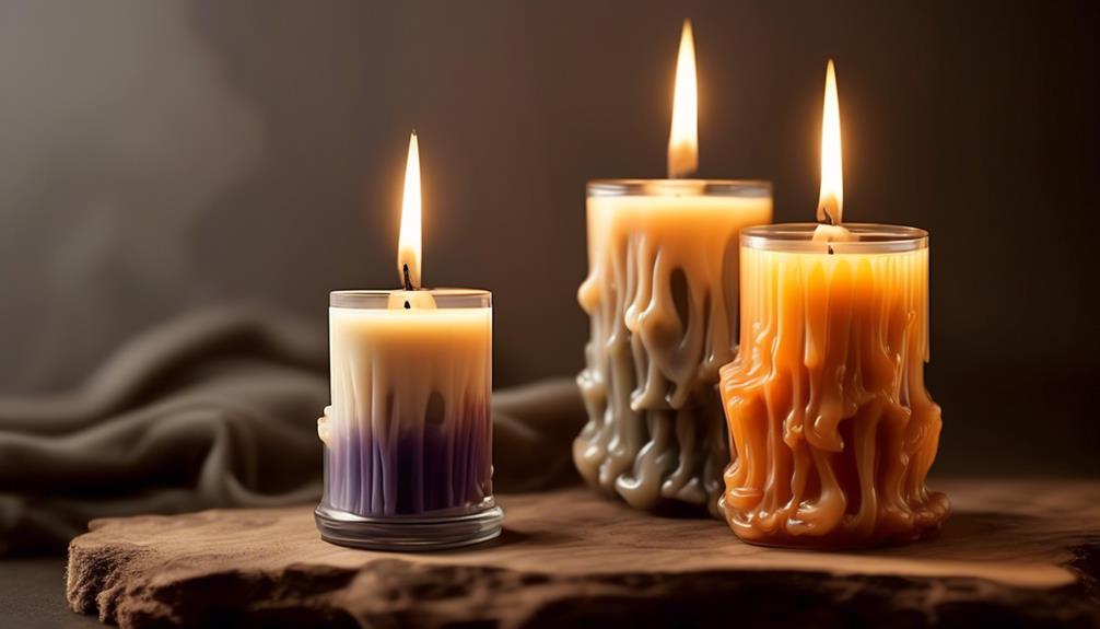 candle with wax coating