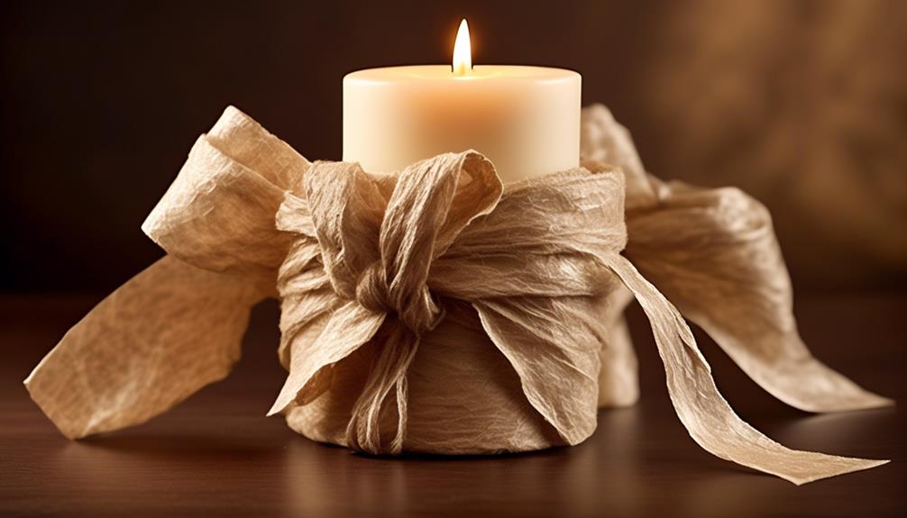 candle wrapped for safekeeping