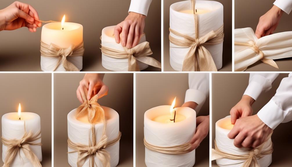 candle wrapped securely and ensured