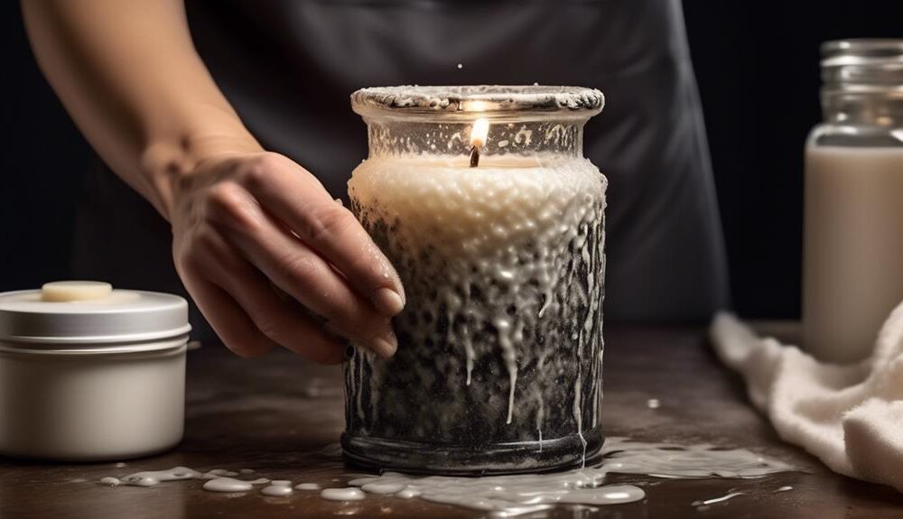 cleaning old candle jars