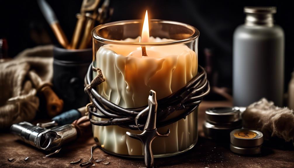 creating homemade candles at home