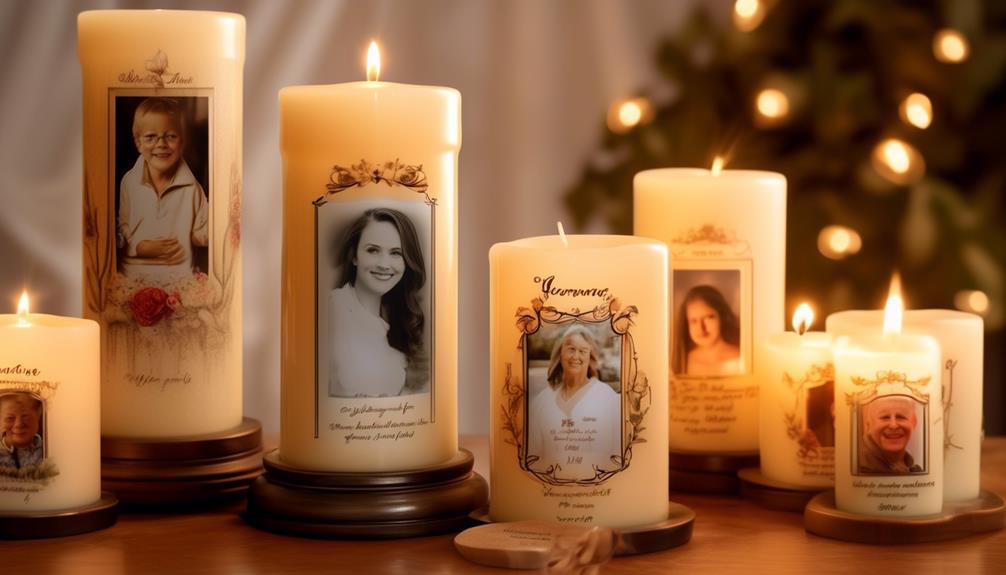 customized memorial candle designs