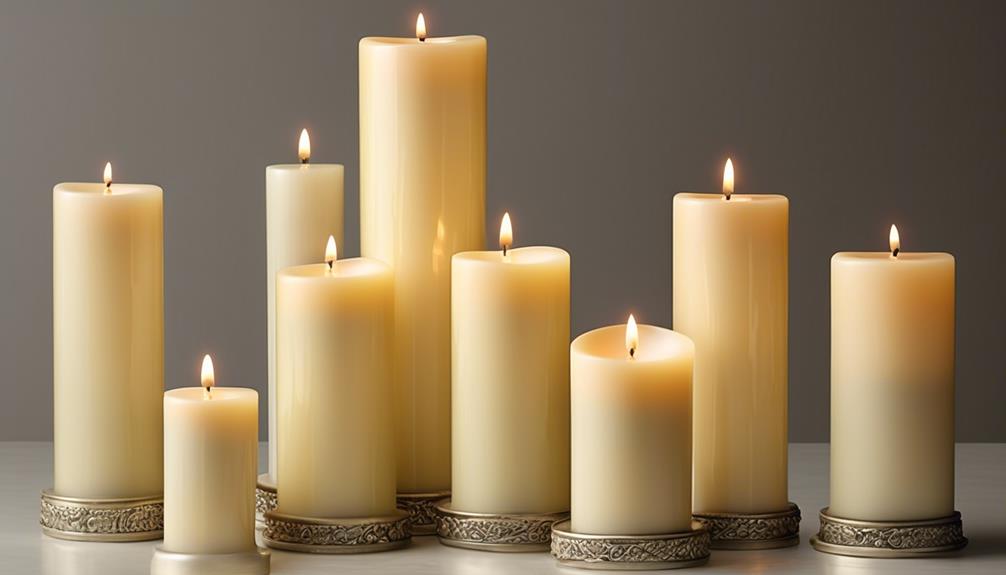 different pillar candle sizes