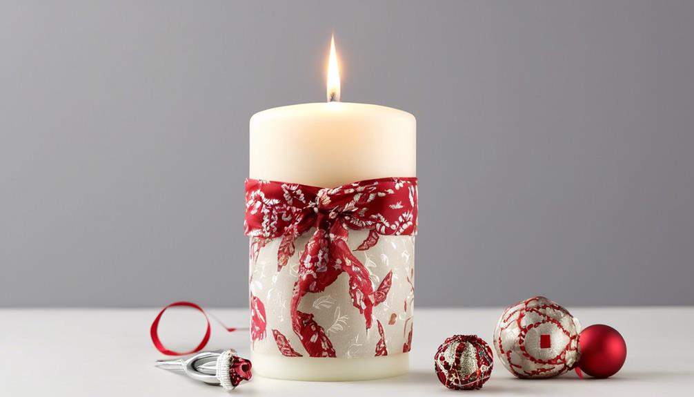 gift wrapping a candle