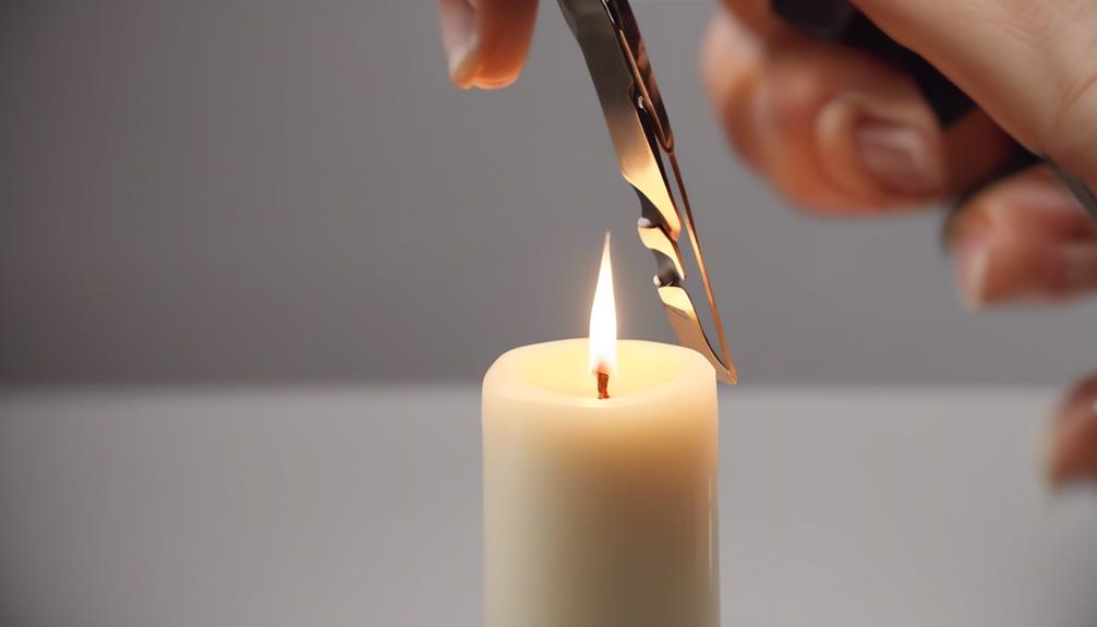 grooming candle wicks properly