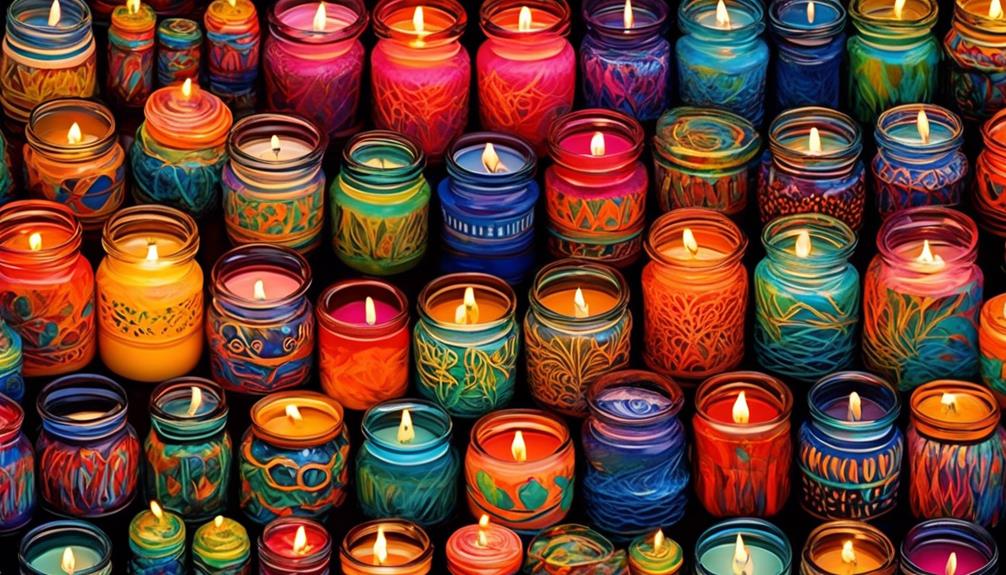 hand painted decorative votive candles