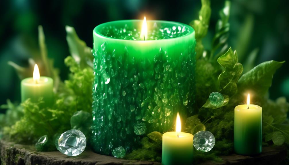 magical green candles for rituals