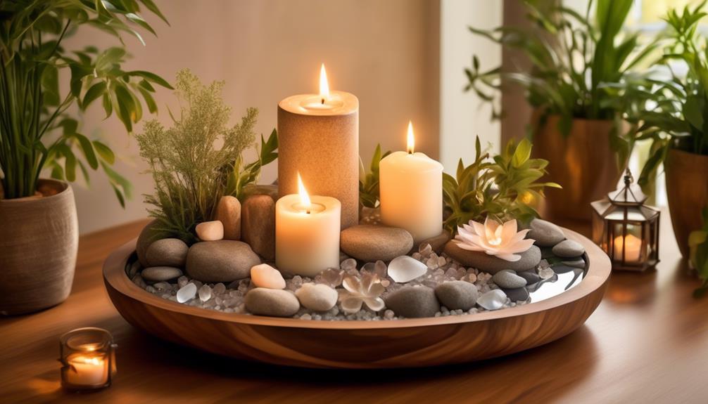 meditative ambiance with chime candles