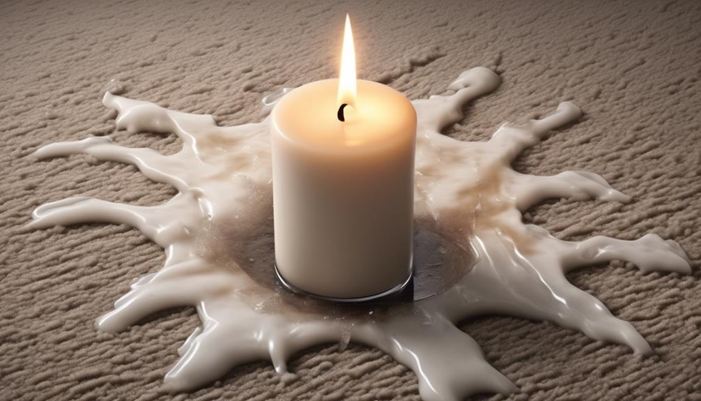 melting candle wax accident
