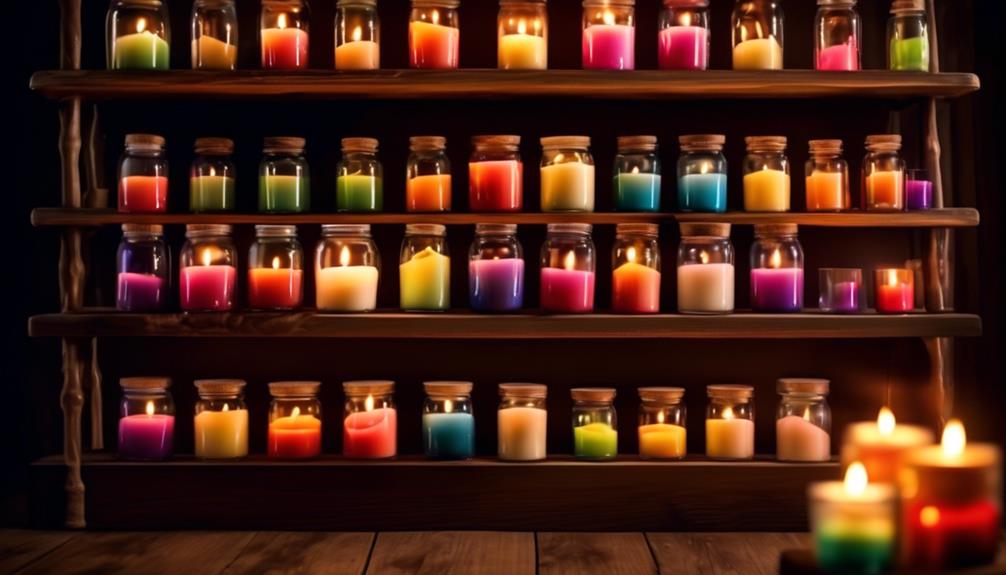organizing homemade candle storage