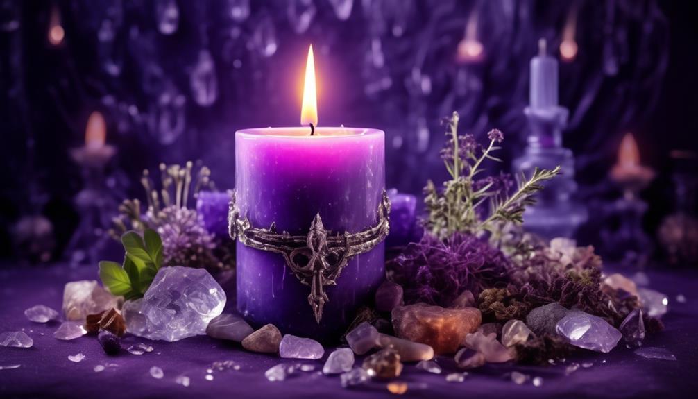 purple candle magic spells