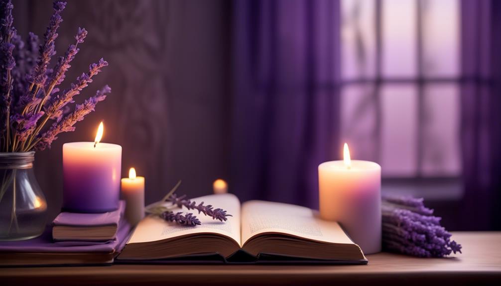 purple candles burn beautifully