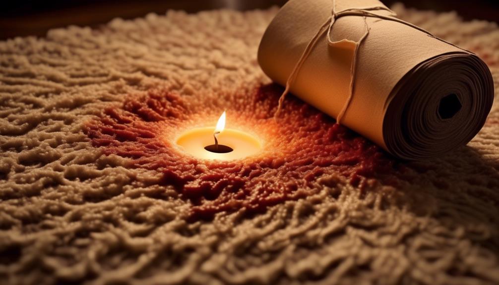removing candle wax from carpet