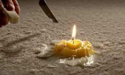 removing candle wax from carpet