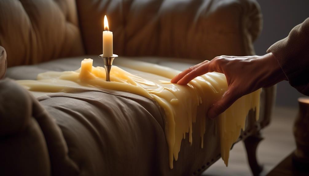 removing excess candle wax