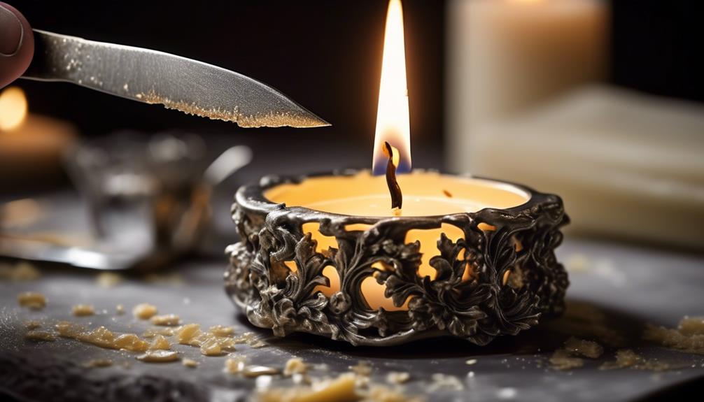 removing hardened candle wax