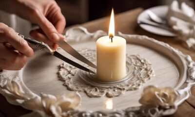 removing wax from candle