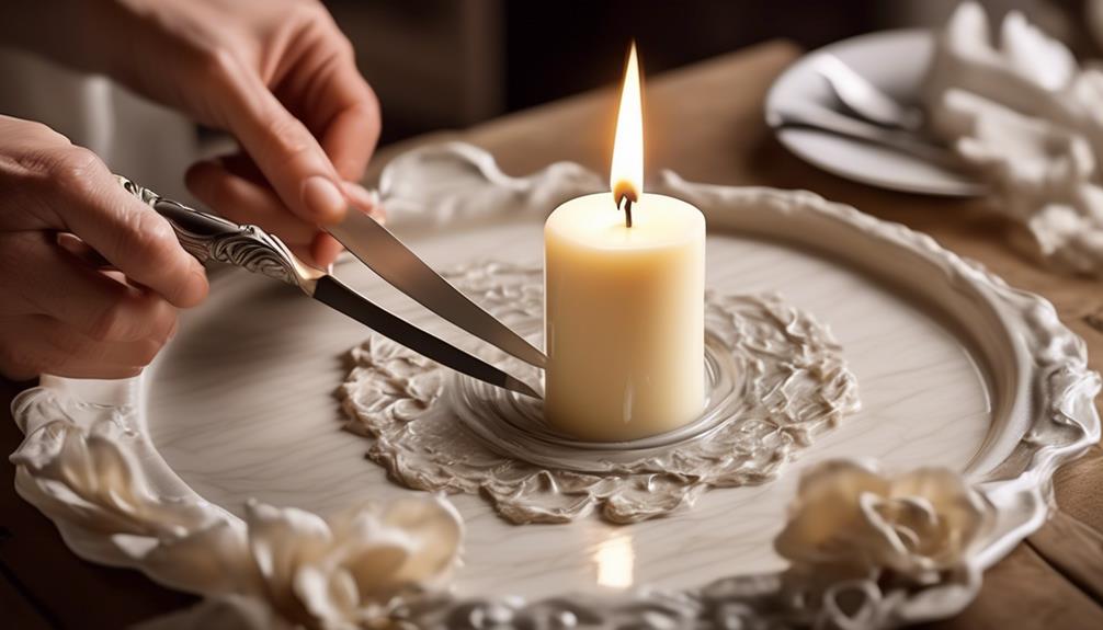 removing wax from candle