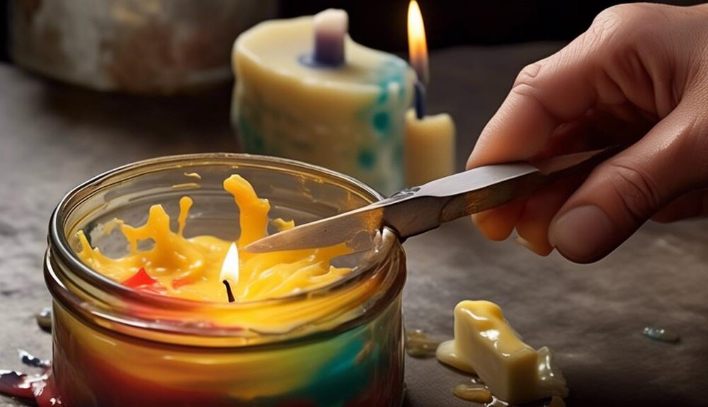 removing wax from candle