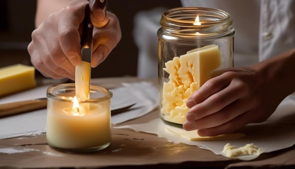 removing wax from candle