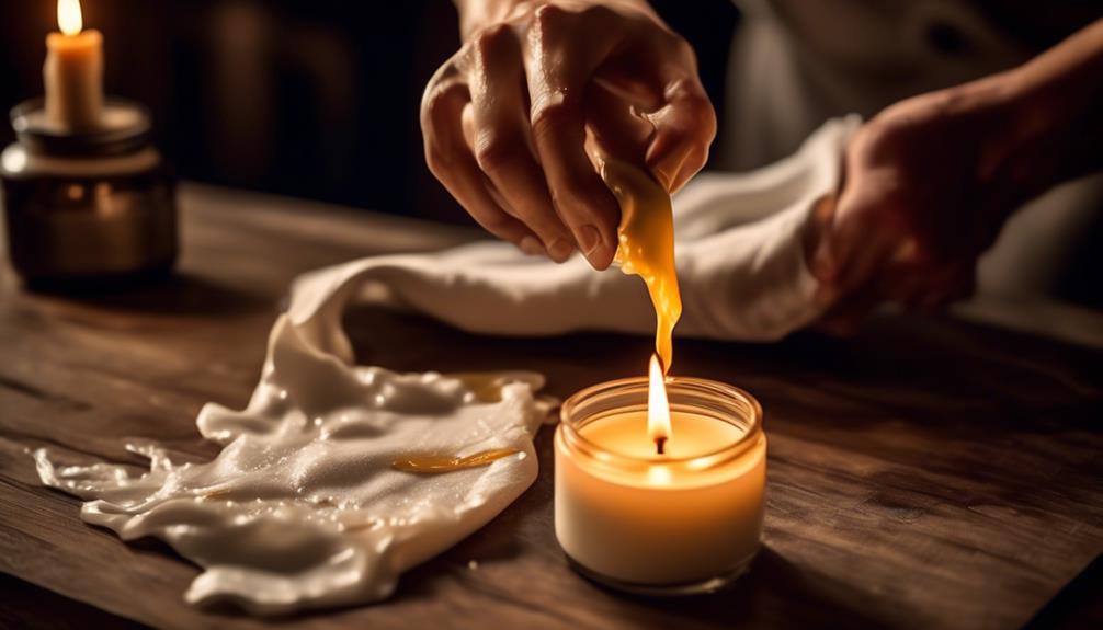 removing wax from candle