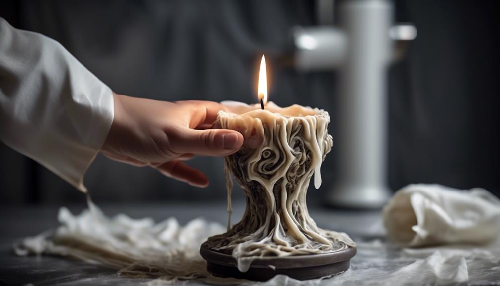 removing wax from candle holder