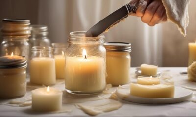 removing wax from candle jar