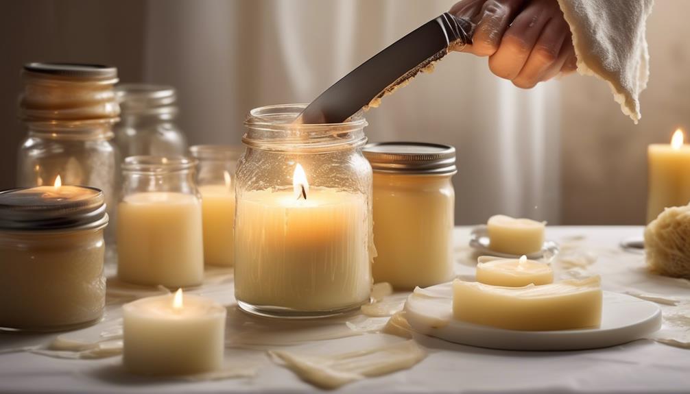 removing wax from candle jar