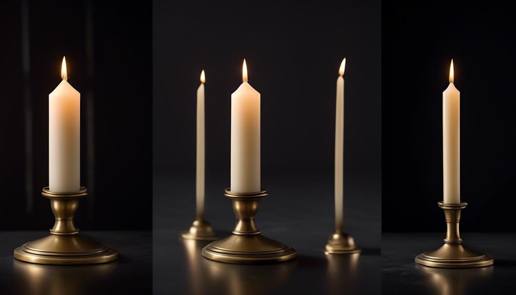 slim long elegant candles