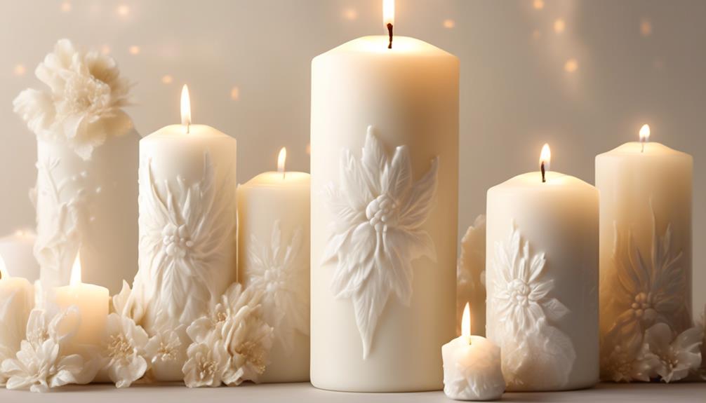 symbolic white candles for peace and protection
