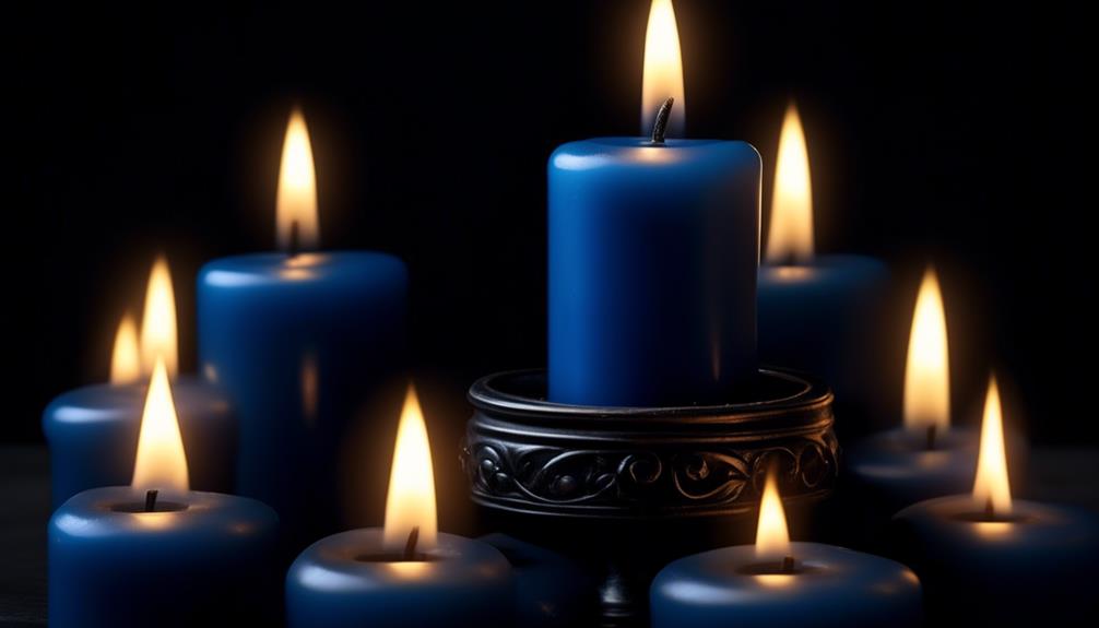 symbolism of dark blue candle