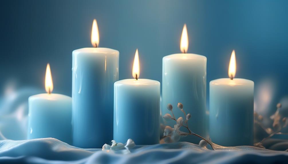 symbolism of light blue candle