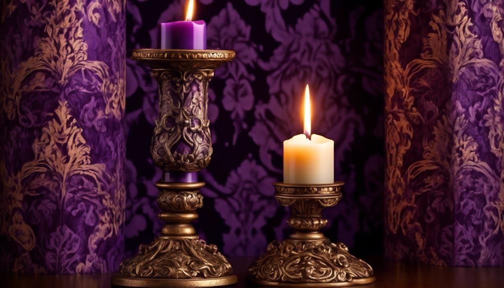 symbolism of purple candles