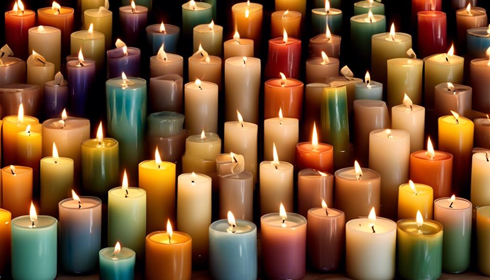 variety of candle materials
