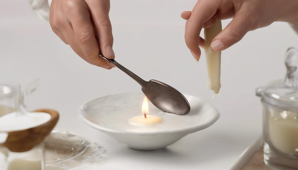 waxing with a spoon