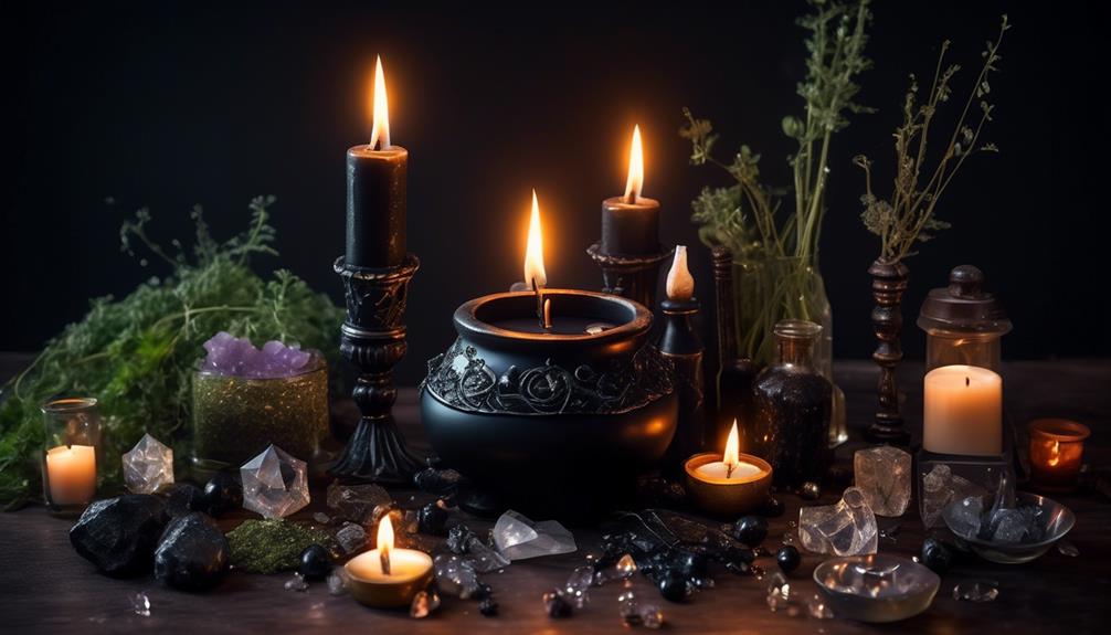 witchcraft and black candles